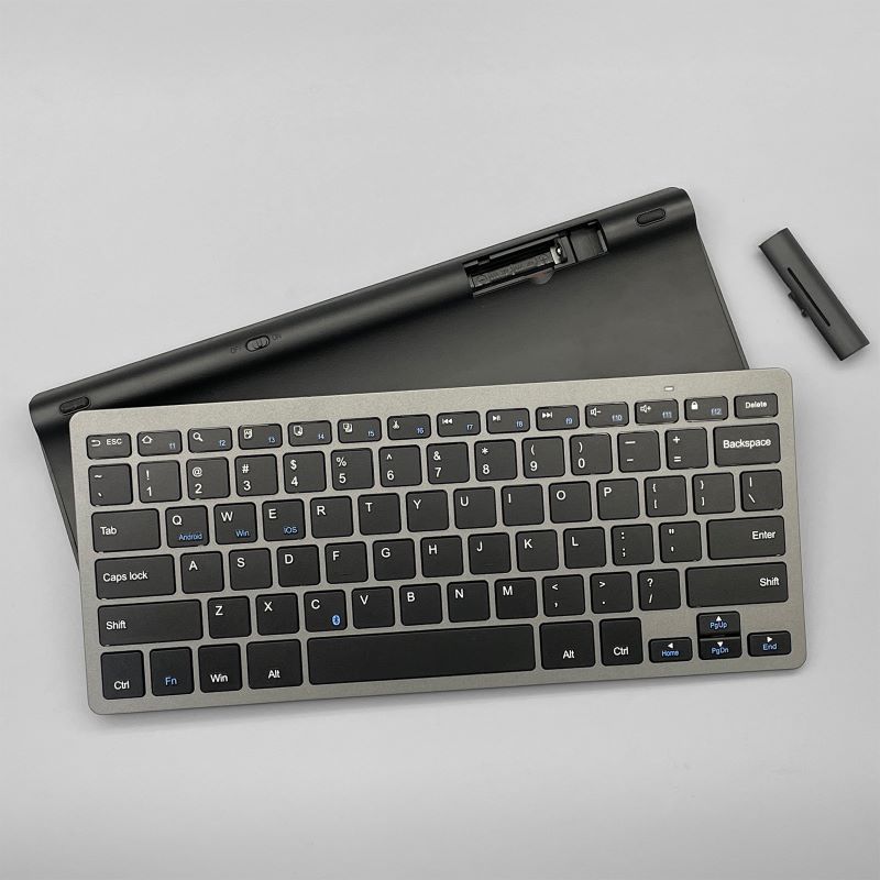 High Quality 2.4G Wireless BT 78-Keys Slim Portable USB Keyboard Silent Chocolate Business Travel Laptop Use New Product